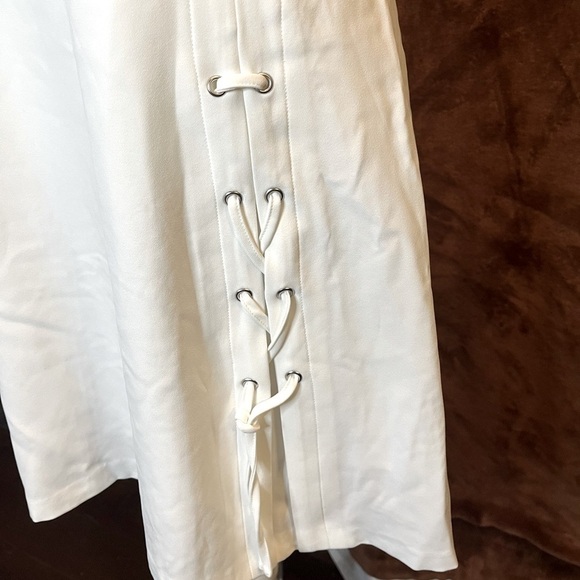 ⭐️ NWT- 1.STATE Womens White Lace Up A-Line Dress- size 4 - Picture 11 of 11